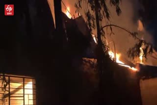 massive fire brokes out in maharashtra hand glove company