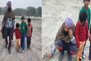 Farmer's crop destroyed by flood waters, appeal for help from social workers in tarn taran