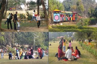 Crowd in Ranchi parks