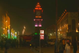 Tourists Enjoyed New Year Celebration at LAL chowk Srinagar