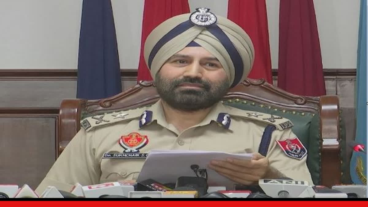 IGP Headquarters Sukhchain Singh Gill addressing a Press Conference