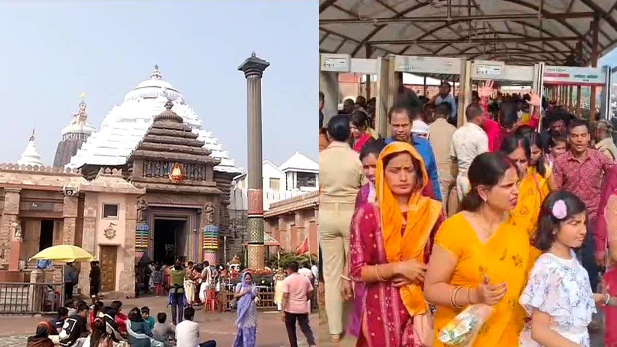 Huge crowd of devotees at Puri Jagannath temple