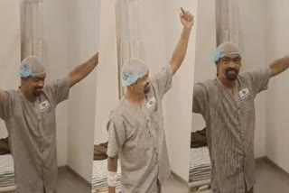 Vinod Kambli was seen dancing to the tunes of 'Chak De India' at his hospital room in Thane.