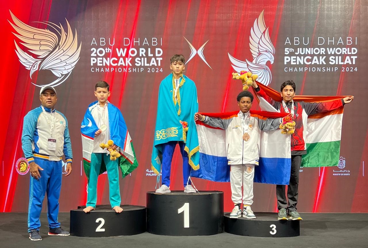 Medalists at the Junior World Pencak Silat Championship In Abu Dhabi