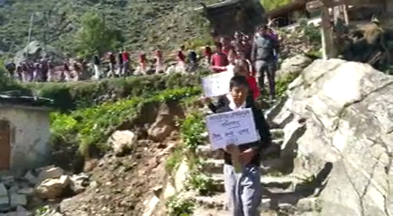 rupi school students organised rally to make voters aware