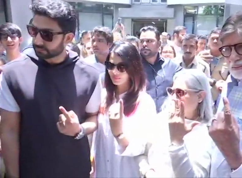 Bachchan family after casting their votes