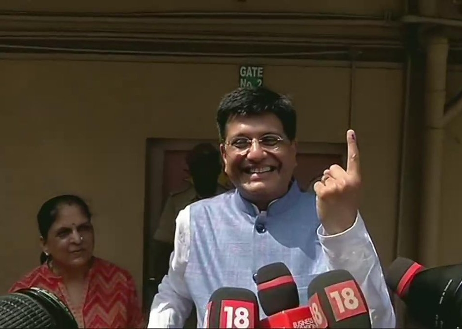 Union Minister and BJP leader Piyush Goyal at Malabar Hill