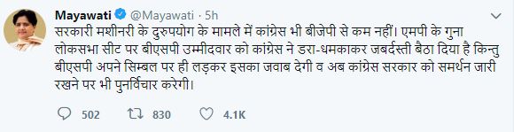 mayawati tweet