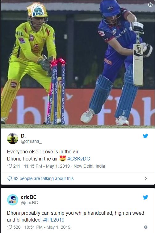 twitter reacts on dhoni stumpings