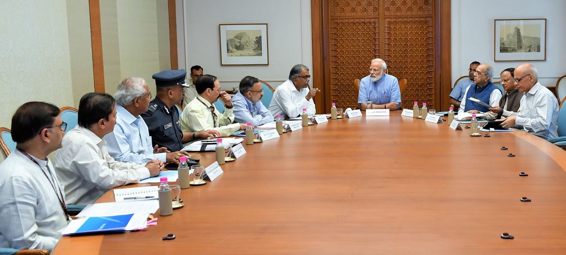 modi chairs meeting amid cyclone fani