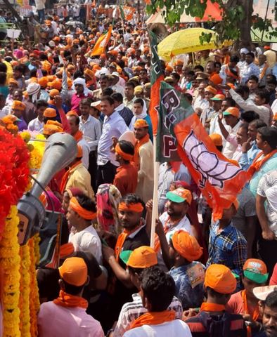 road show of bjp in amethi