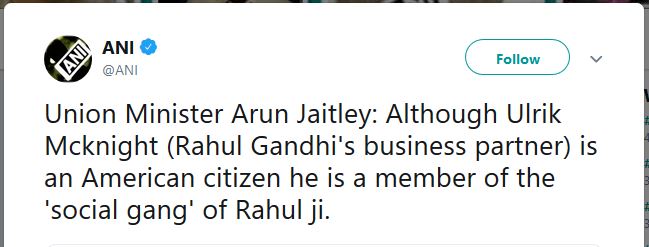 jaitley on rahul gandhi