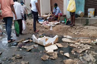 musheerabad fish market turned into a dirty coop