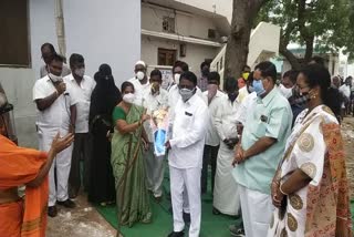 mla abraham did foundation stone, alampur mla abraham latest news 