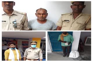 पुलिस की गिरफ्त में आरोपी