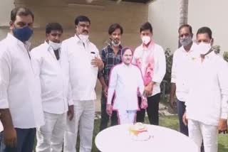 marri rajashekar reddy cake cutting for trs Emergence Day , trs Emergence day 2021 