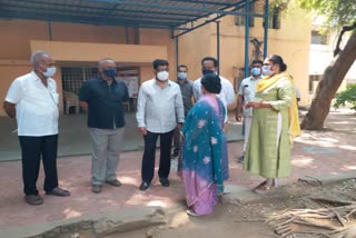 MLA Meraj Hussain visiting Sarojini Devi Eye Hospital