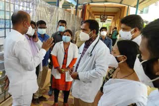 mp bandi sanjay visited huzurabad govt hospital