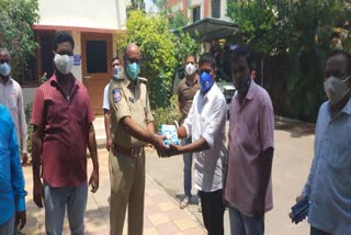 masks distribution in nirmal dsp office