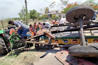 Accident: ట్రాక్టర్​ను ఢీకొట్టిన టిప్పర్​.. ఒక్కరు మృతి