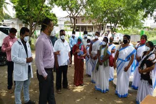 khammamcollector rv karnan visited yenkuru phc center