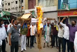 RJD blows PM effigy in Deoghar