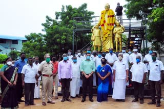 political leaders tribute kamarajar on his birth anniversary 