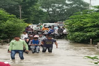 Heavy rains in hoshangabad
