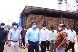 medak collector harish, ricemill inspection in dharmaram