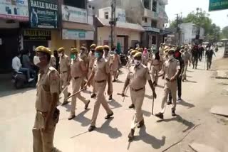 flag march in dholpur