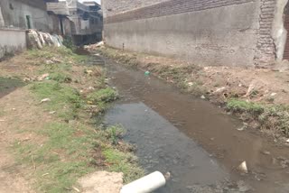 Till date no concrete drain has been built in Malipura