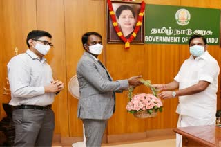 Additional Attorney General of Tamilnadu meet CM  Edappadi Palanisamy 