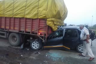 Truck collided with car