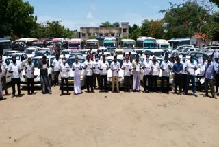 Motorists protest to cancel EMI installment!