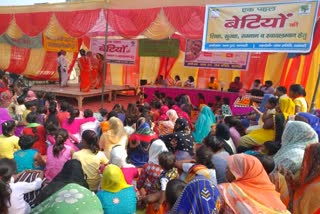 women and girls protest against female feticide and child marriage