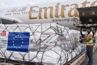 India receives shipment of ventilators India receives shipment of Remdesivir from EU Remdesivir from EU ventilators from EU reached india International medical supply International medical support Medical aids COVID aid from EU member states കൊവിഡ് പ്രതിരോധം; യൂറോപ്യൻ യൂണിയന്‍റെ സഹായം ഇന്ത്യയിലെത്തി ventilators Remdesivir EU കൊവിഡ് പ്രതിരോധം യൂറോപ്യൻ യൂണിയന്‍റെ സഹായം ഇന്ത്യയിലെത്തി കൊവിഡ് യൂറോപ്യൻ യൂണിയന്‍