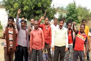 water treatment plant workers are on strike in dhanbad 