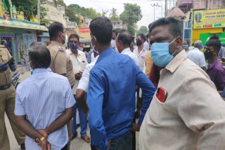 People protesting to keep isolated people in camps!