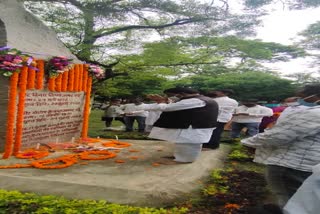 mandar mla bandhu tirkey paid tribute to martyrs of jharkhand Domicile movement