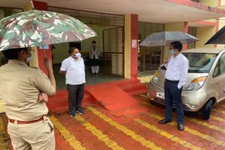 Narsinghpur Collector and SP inspects covid care center