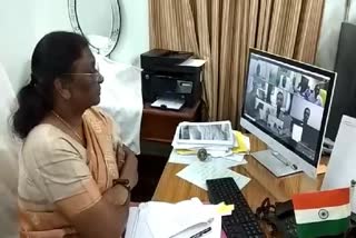 Jharkhand governor draupadi murmu in webinar, वेबिनार के जरिए राज्यपाल ने की बैठक