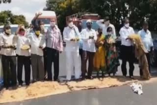 farmers protests at thukkapuram chourastha