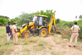 Police inspected the Ariyankuppam sand theft area