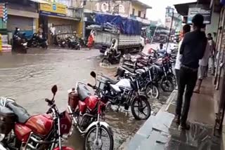 waterlogging problem due to the first monsoon rains in banka 