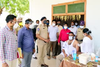 vaccination program to police, nirmal vaccination  