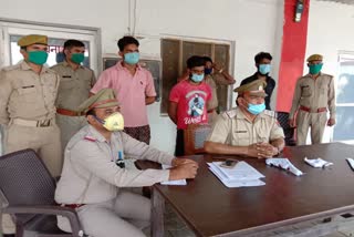 police arrested three criminals in hathras