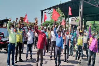 protest against privatization of Coal India in Dhanbad