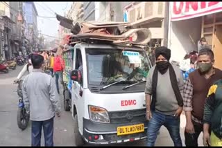 Action against encroachment in Red Quarter Market