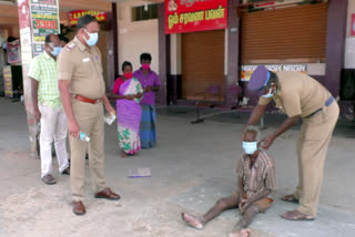Police who provided food to the helpless people