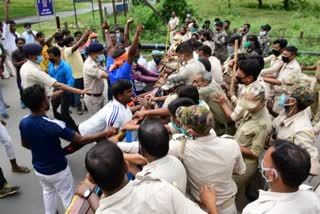 Protest of displaced people in Bokaro